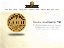 Tablet Screenshot of goldwineawards.com